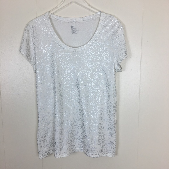 GAP Tops - GAP Short Sleeve White Women's Top Size Large